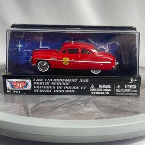 Motor Max 1949 Mercury Coupe Fire Chief 1:43 Diecast Car w/ Box